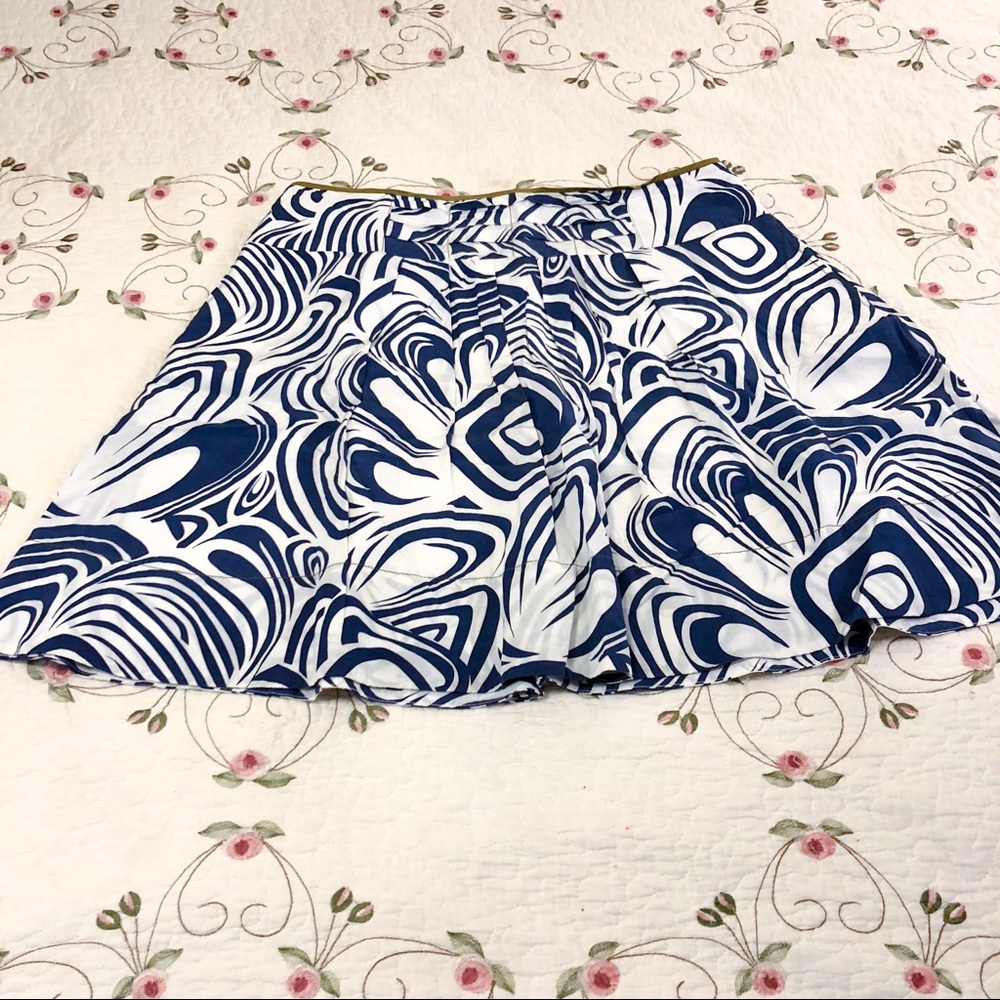 White & blue Cabi skirt
